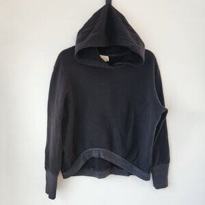 Nation LTD Slouchy Black Hooded Sweatshirt Hoodie Comfy Loungwear Women's M